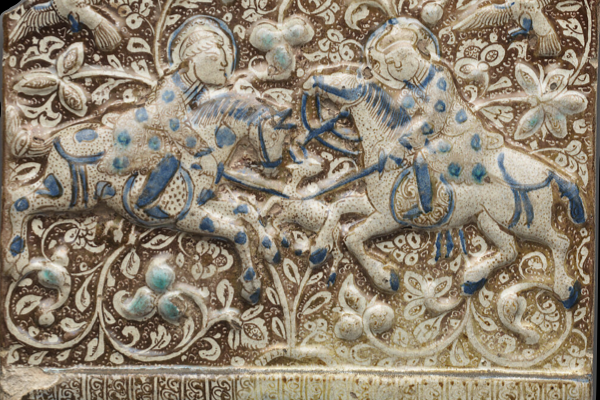 Ancient ceramic tile relief spotted Celestial Horses tangible proof Silk Road trade routes cultural connections between civilizations